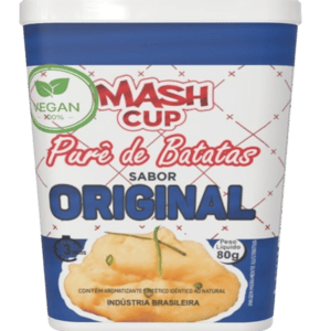 Imagem do Mash Cup sabor Batata da Nutrilandi Alimentos, purê de batata instantâneo fácil e delicioso